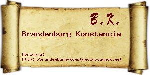 Brandenburg Konstancia névjegykártya